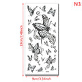 1Sheet Waterproof Temporary Tattoo Sticker 3D Butterfly Theme Fake Tattoo for Women Body Leg Arm Art
