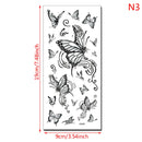1Sheet Waterproof Temporary Tattoo Sticker 3D Butterfly Theme Fake Tattoo for Women Body Leg Arm Art