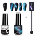LILYCUTE 7ML 9D Cat Magnetic Gel Polish Set Semi Permanent Soak Off UV LED Glitter Nails Magnet Stick Black Gel Needed