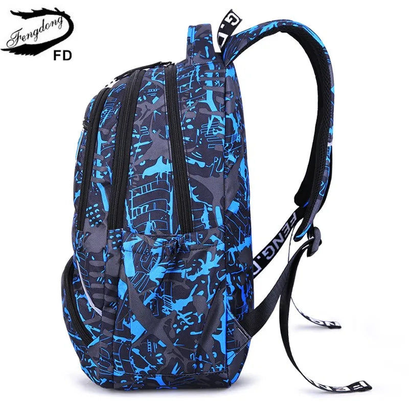 Fengdong high school backpack College Student school backpack big School Bags for Teenage boys Casual Sports backpack Rucksack
