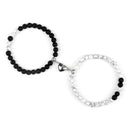 Fashion 2pcs/Set Magnet Couple Bracelets Natural Stone Beads Bracelets For Lovers Distance Valentine Bracelet Friendship Jewelry