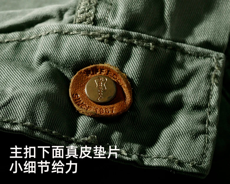 2021 Summer New Europe and America Style Woven Casual Shorts Men's Fashion Retro Pure Cotton Washed Old Sports Knee Length Pants