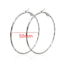 4-8CM Exaggerated Big Smooth Circle Hoop Earrings  for Women Aros Simple Round Loop Ear Wedding Jewelry Brincos Cool Gift