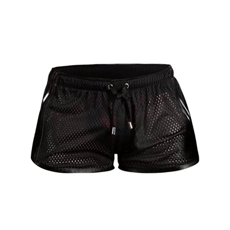 Mens Sport Running Shorts Quick Dry Grid Workout Short Pants 2025 Summer Cool Breathable Mesh Men Beach Swim Shorts Sweatpants