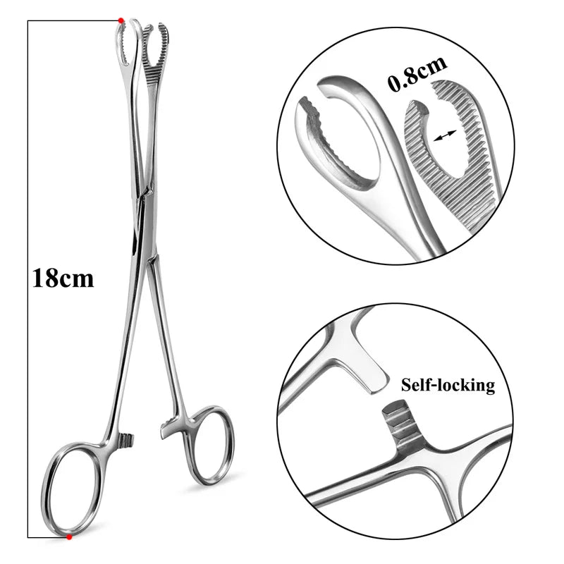 1pc Surgical Steel Tweezers for Catch Bar Grasp Clamp Plier Professional Clip Hold Pole Balls Forceps Body Piercing Jewelry Tool