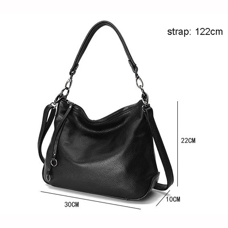 Hobo Bag, Female Leather Messenger Bag, 100% Real Cow Skin, Women's Genuine Leather Shoulder Bag,  Cross body  Bag, A471