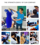 Aomei Elegant Bodycon Slim Party Dress V Neck Hollow Out Long Sleeve Bowtie African Female Wedding Guest Evening Occasion Gowns