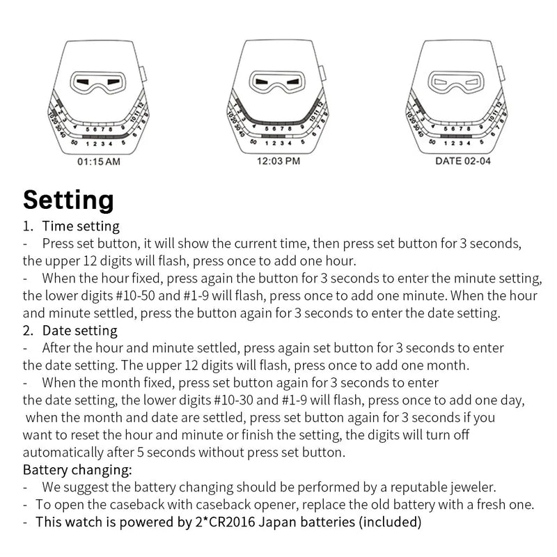 Personalized Men's Watch Men Led Watches Unique Dial Black Stainless Steel Multifunctional Electronics Wristwatches Reloj Hombre