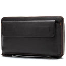 Genuine Leather Business Clutch Wallet Men Long Leather Phone Bag Purse Male Large Size Handy Coin Wallet Card Holder Money Bag
