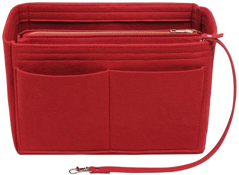 Purse Organizer Insert, Felt Bag organizer with zipper,Bag in bag, Handbag & Tote Shaper,Perfect For Speedy Neverfull