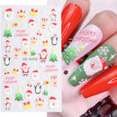 5D Nail Sticker Christmas Nail Art Snow Bird Gingerbread Man Design Santa Cartoon Sliders Winter White Decals Wrap FB5DK098-103