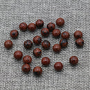 20Pcs Natural Stone Beads 8 MM Without Hole Round Semi-Precious For Potted Plants Fish Tank Decorations