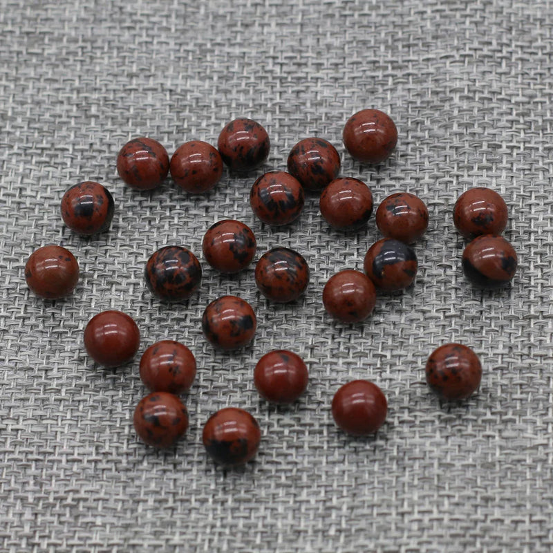 20Pcs Natural Stone Beads 8 MM Without Hole Round Semi-Precious For Potted Plants Fish Tank Decorations