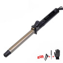 Pro New Cone Golden Ceramic Coated Plate Curling Iron Electric Hair Curler Magic Curling Wand Hair Styler Waver  tools crimper