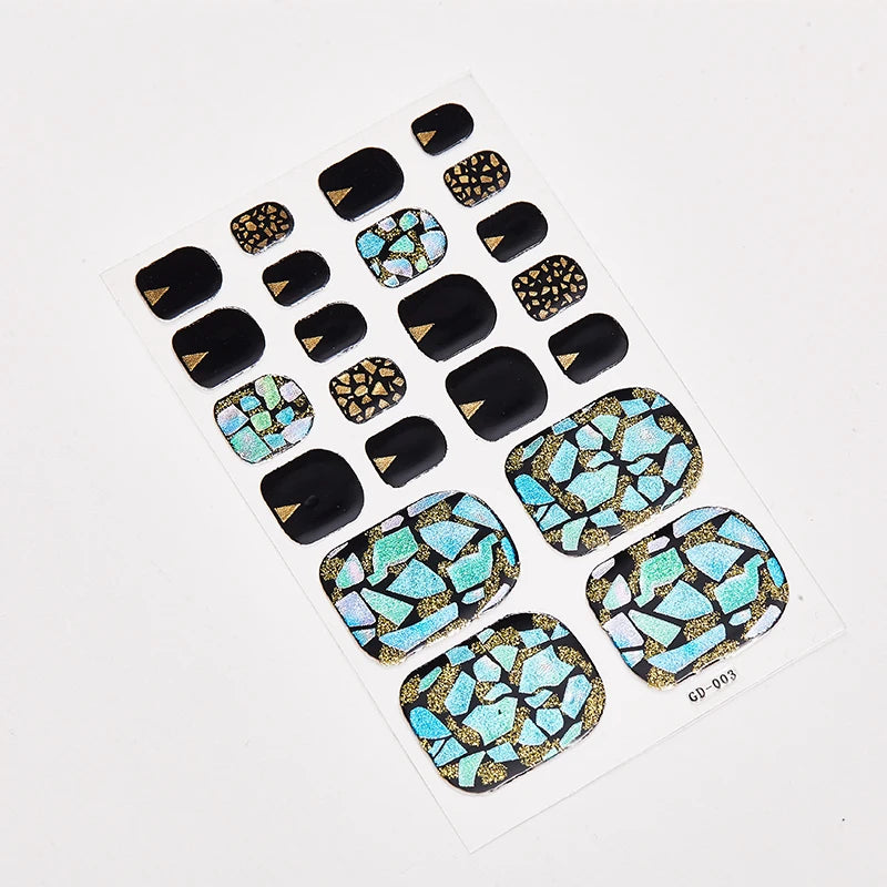 Sanuxc Toe Nail Sticker Self Adhesive Nail Polish Sticker Plain Stickers Nail Decoration Minimalist Nail Wraps Full Cover