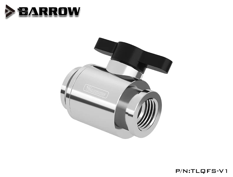 BARROW Water Valve Switch Aluminium Handle Double G1/4' Inner Female to Female Switch F to F Interface Metal V TLQFS-V1