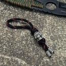 Retro Viking Pirate Skull Keychains Men Keyring Women Amulet Lanyard Bag Knife Rope Antique Pendant Accessories Handmade Jewelry