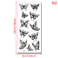 1Sheet Waterproof Temporary Tattoo Sticker 3D Butterfly Theme Fake Tattoo for Women Body Leg Arm Art