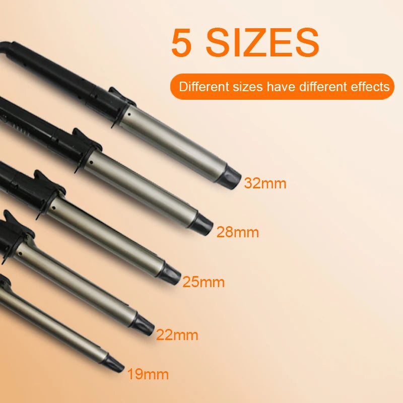 Pro New Cone Golden Ceramic Coated Plate Curling Iron Electric Hair Curler Magic Curling Wand Hair Styler Waver  tools crimper