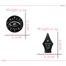 Black Dark Style Pins Pen Eyes Round Enamel Brooch Punk Cool Lapel Pin Custom Button Badge Fashion Jewelry Gifts For Friends Men