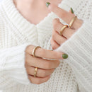 TOSOKO Stainless Steel Jewelry Blade Chain Ring Hip Hop Ring 18 K Gold Plated Couple Fashion Accessories BSA284