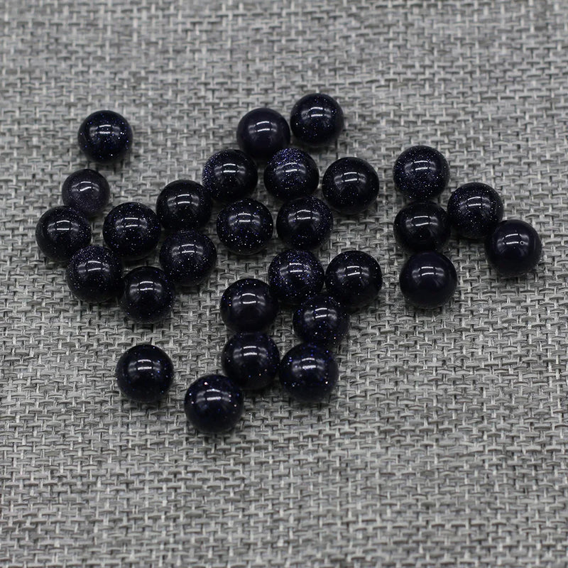 20Pcs Natural Stone Beads 8 MM Without Hole Round Semi-Precious For Potted Plants Fish Tank Decorations