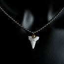 1PC Hawaii Surfer Jewelry Handmade Imitation Shark Teeth Pendant Stainless steel bead chain bone Choker WoMen's Men's Necklace