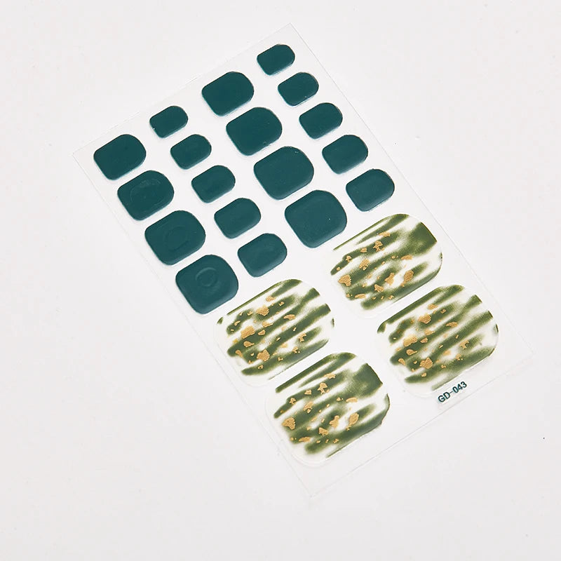 Sanuxc Toe Nail Sticker Self Adhesive Nail Polish Sticker Plain Stickers Nail Decoration Minimalist Nail Wraps Full Cover