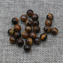 20Pcs Natural Stone Beads 8 MM Without Hole Round Semi-Precious For Potted Plants Fish Tank Decorations