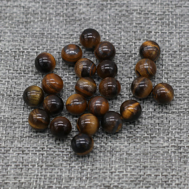 20Pcs Natural Stone Beads 8 MM Without Hole Round Semi-Precious For Potted Plants Fish Tank Decorations
