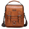 JEEP BULUO Bolsos de negocios multifunción para hombre, nuevo bolso de hombro para hombre, bolso bandolera de cuero de gran capacidad, bandolera de gran marca