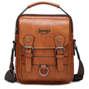 JEEP BULUO Bolsos de negocios multifunción para hombre, nuevo bolso de hombro para hombre, bolso bandolera de cuero de gran capacidad, bandolera de gran marca