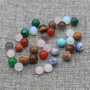 20Pcs Natural Stone Beads 8 MM Without Hole Round Semi-Precious For Potted Plants Fish Tank Decorations