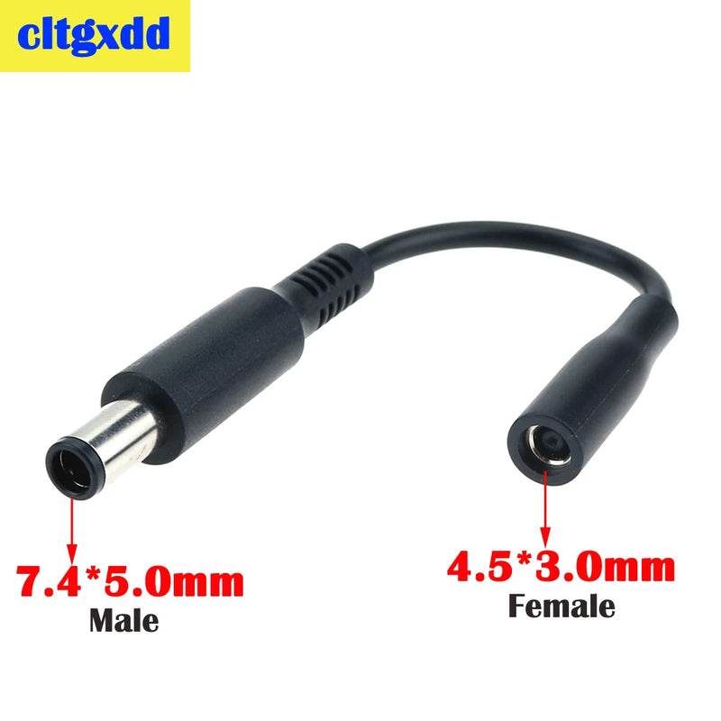 Cltgxdd 1 piece FOR Dell laptop 7.4 * 5.0 male to 4.5 * 3.0 mm female DC power charging converter adapter cable adapter
