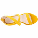 Fashion Platform Female Wedge Sandals 2025 Open Toe Back Zipper High Heels Shoes Hollow Flock Red Yellow Women Party Dress Pumps