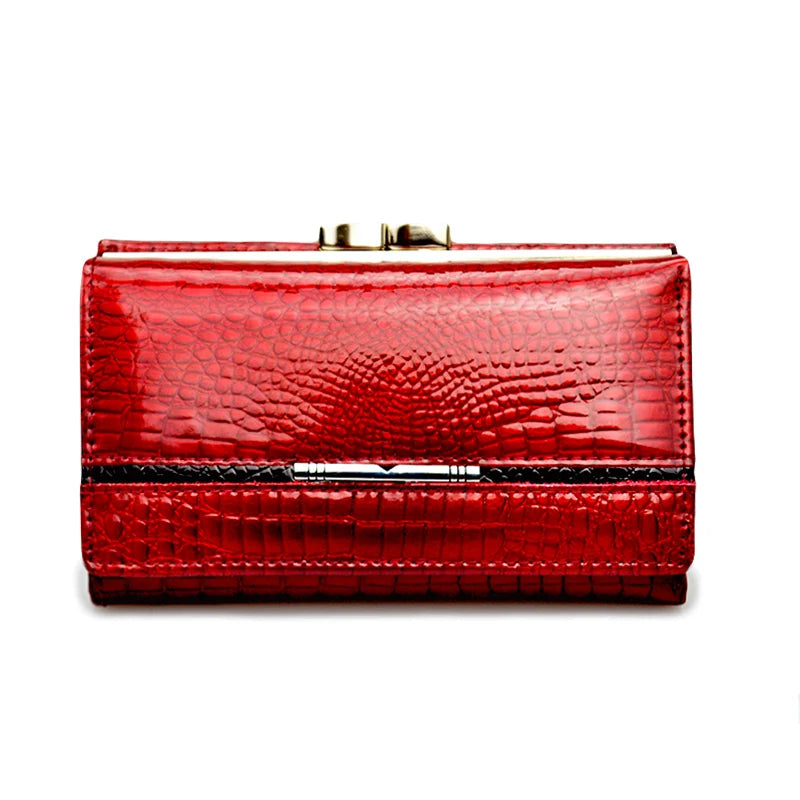 Small Women's Wallet and Purse Genuine Leather Luxury Female Luxury Clutch Coin Purse Lady's Card Holder Money Bags