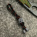 Retro Viking Pirate Skull Keychains Men Keyring Women Amulet Lanyard Bag Knife Rope Antique Pendant Accessories Handmade Jewelry