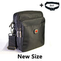 New upgrade Men Shoulder Bag Brand Casual Messenger Bags Waterproof Man Purse Oxford Zipper Crossbody Can Be Equipped With Belt
