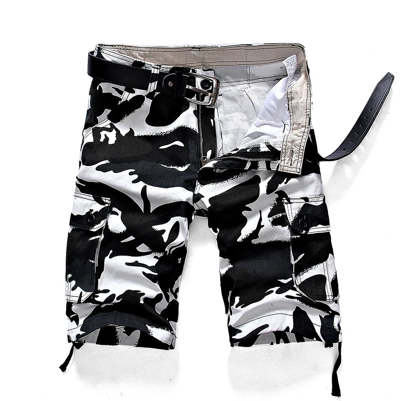 Camouflage Camo Cargo Shorts Men 2023 Summer Casual Cotton Multi-Pocket Loose Shorts Army Military Tactical Shorts Plus Size 44