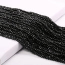Natural Stone Beads Small section Bead Black spinels 2 3 mm Loose  beads for Jewelry Making DIY Bracelet Necklace length 38cm