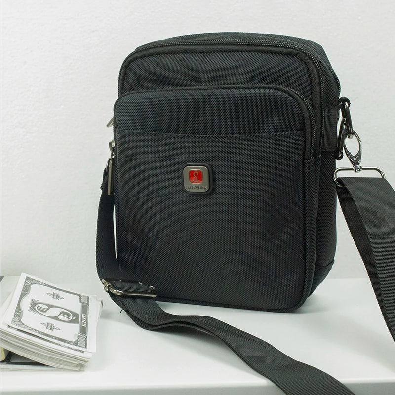 New upgrade Men Shoulder Bag Brand Casual Messenger Bags Waterproof Man Purse Oxford Zipper Crossbody Can Be Equipped With Belt