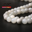A+ Natural Moonstone Beads Smooth Round Loose Spacer Beads For Jewelry Making DIY Beads Bracelets Necklace 6/8/10mm 15" Strand