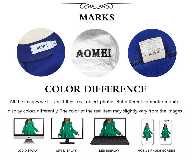 Aomei Elegant Bodycon Slim Party Dress V Neck Hollow Out Long Sleeve Bowtie African Female Wedding Guest Evening Occasion Gowns