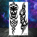 وشم مؤقت واقعي على شكل أشواك وتنين وذئب للرجال البالغين والأطفال وشم مزيف على شكل جمجمة نمر وأسد ورقبة وذراع ويدين وشم صغير