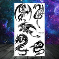Realistic Thorns Dragon Wolf Tatoos Temporary Tattoos For Adult Men Kids Lion Tiger Skull Fake Tattoo Neck Arm Hands Small Tatoo