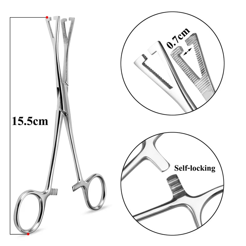 1pc Surgical Steel Tweezers for Catch Bar Grasp Clamp Plier Professional Clip Hold Pole Balls Forceps Body Piercing Jewelry Tool