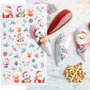 5D Nail Sticker Christmas Nail Art Snow Bird Gingerbread Man Design Santa Cartoon Sliders Winter White Decals Wrap FB5DK098-103