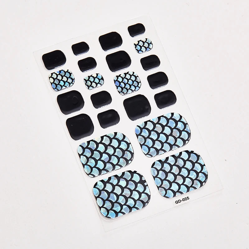 Sanuxc Toe Nail Sticker Self Adhesive Nail Polish Sticker Plain Stickers Nail Decoration Minimalist Nail Wraps Full Cover