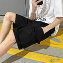 Men Casual Shorts Solid Leisure All-match Multi-pockets Summer Oversize S-3XL Harajuku Baggy Cargo Trousers Streetwear Ins BF