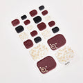 Sanuxc Toe Nail Sticker Self Adhesive Nail Polish Sticker Plain Stickers Nail Decoration Minimalist Nail Wraps Full Cover